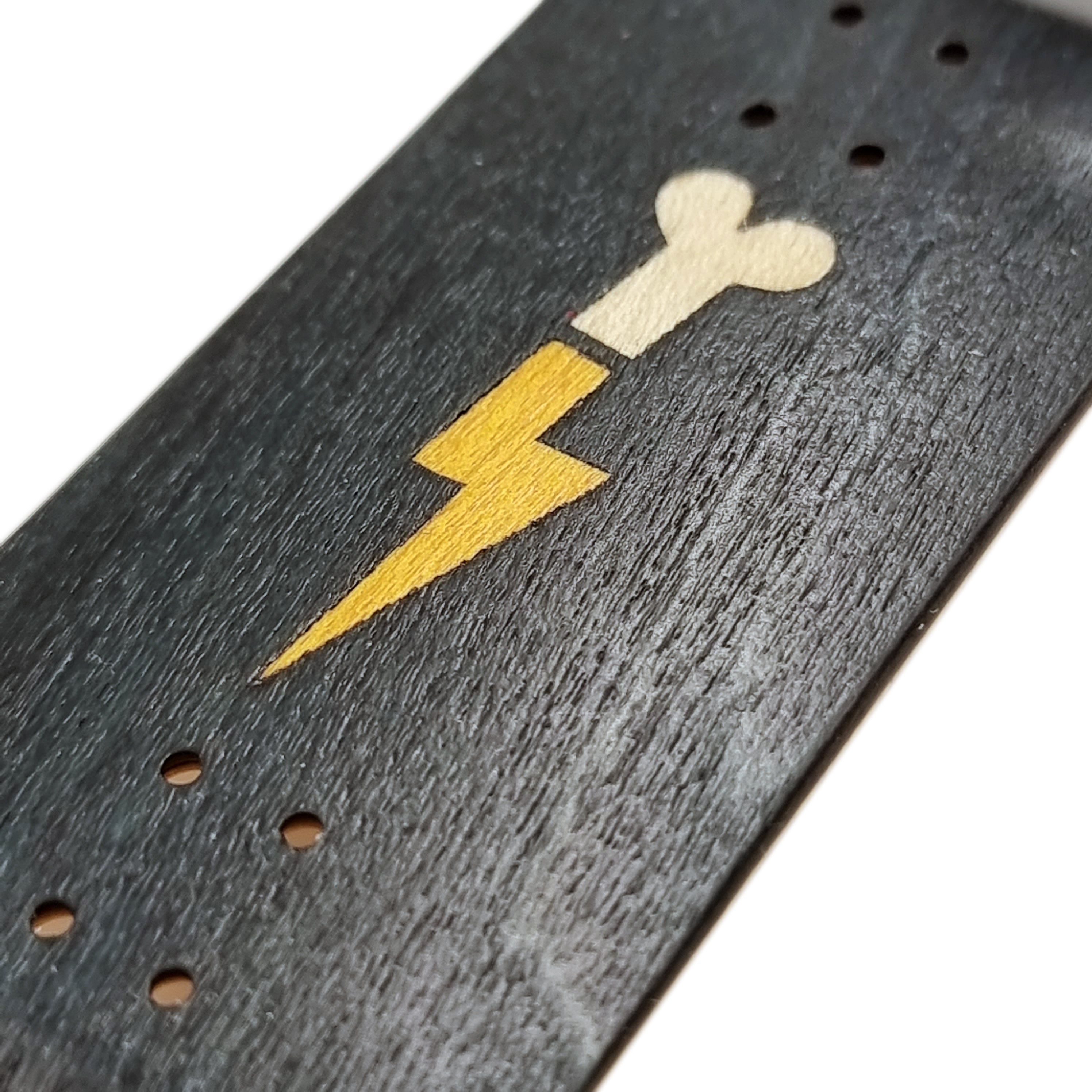 FlashBone Split-Ply Deck (Black) | Classic Split Shape | Logo Edition